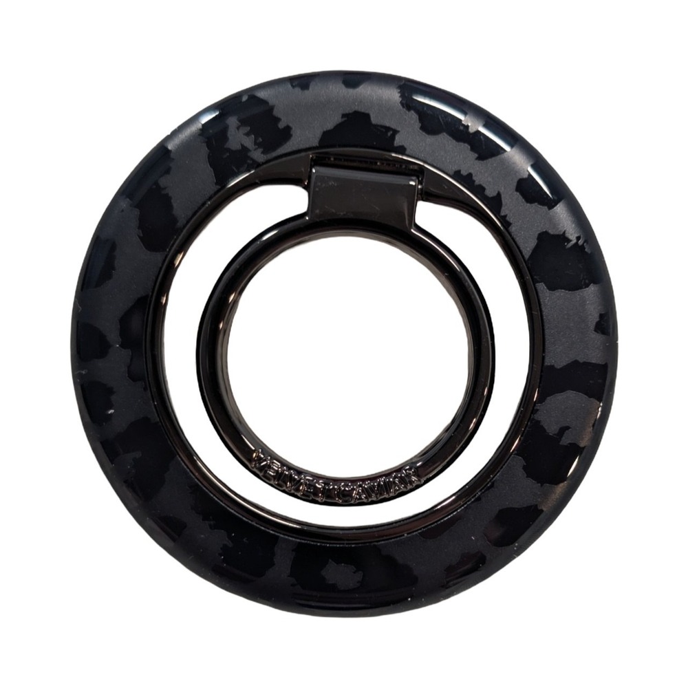F5-P VELVET CAVIAR - Magnetic Phone Ring & Stand - Black Leopard ⬇️